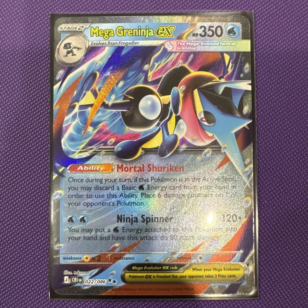 Mega Greninja ex 022/086 Choas Rising Pokémon TCG ENGLISH NM